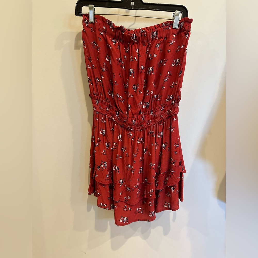 Blue Life Mini Red  Strapless Dress